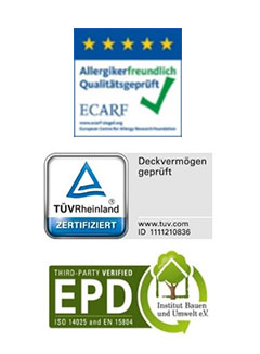 TUV、EPD、ECARF認證